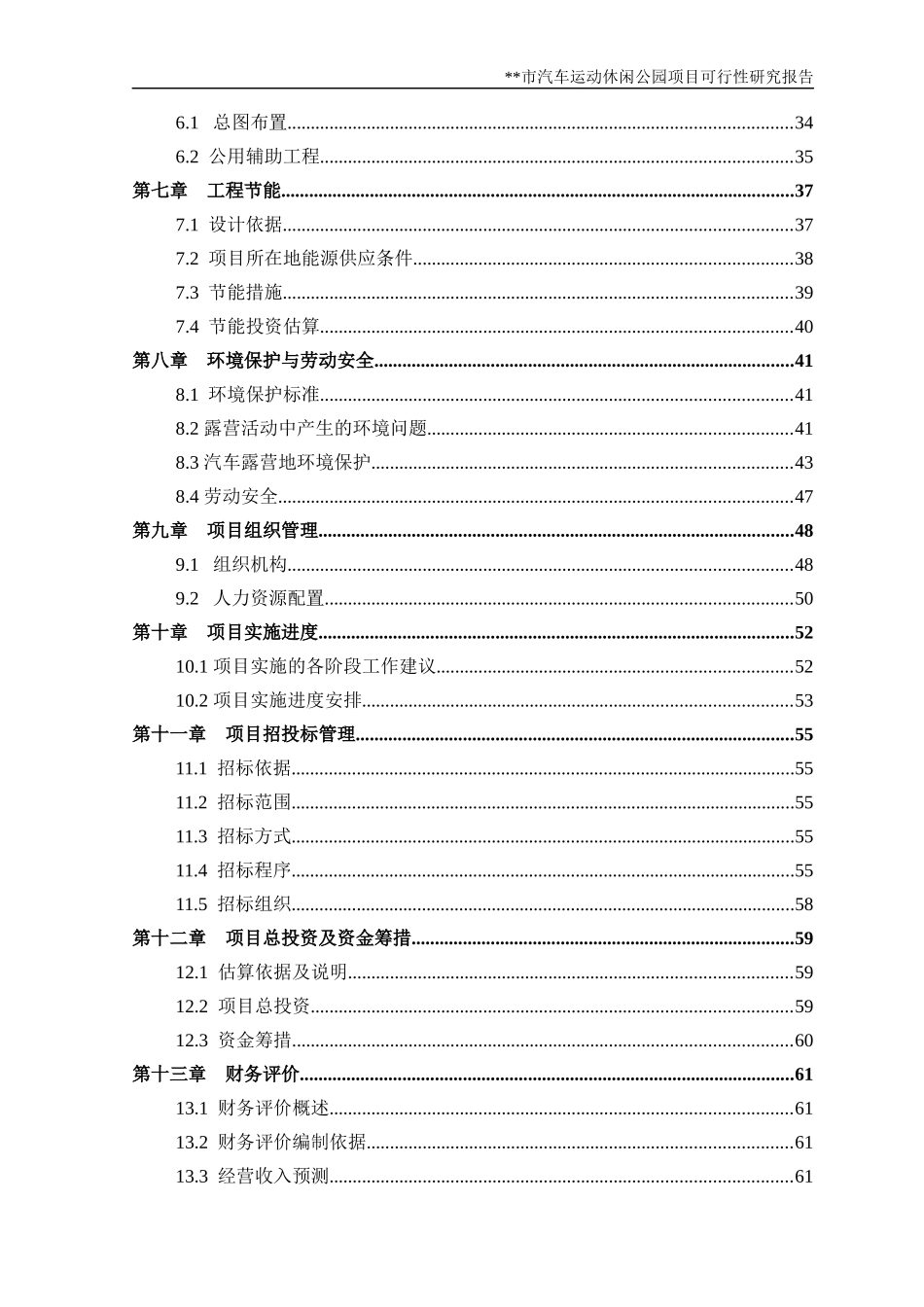 某市汽车运动休闲公园项目可行性研究报告_第3页