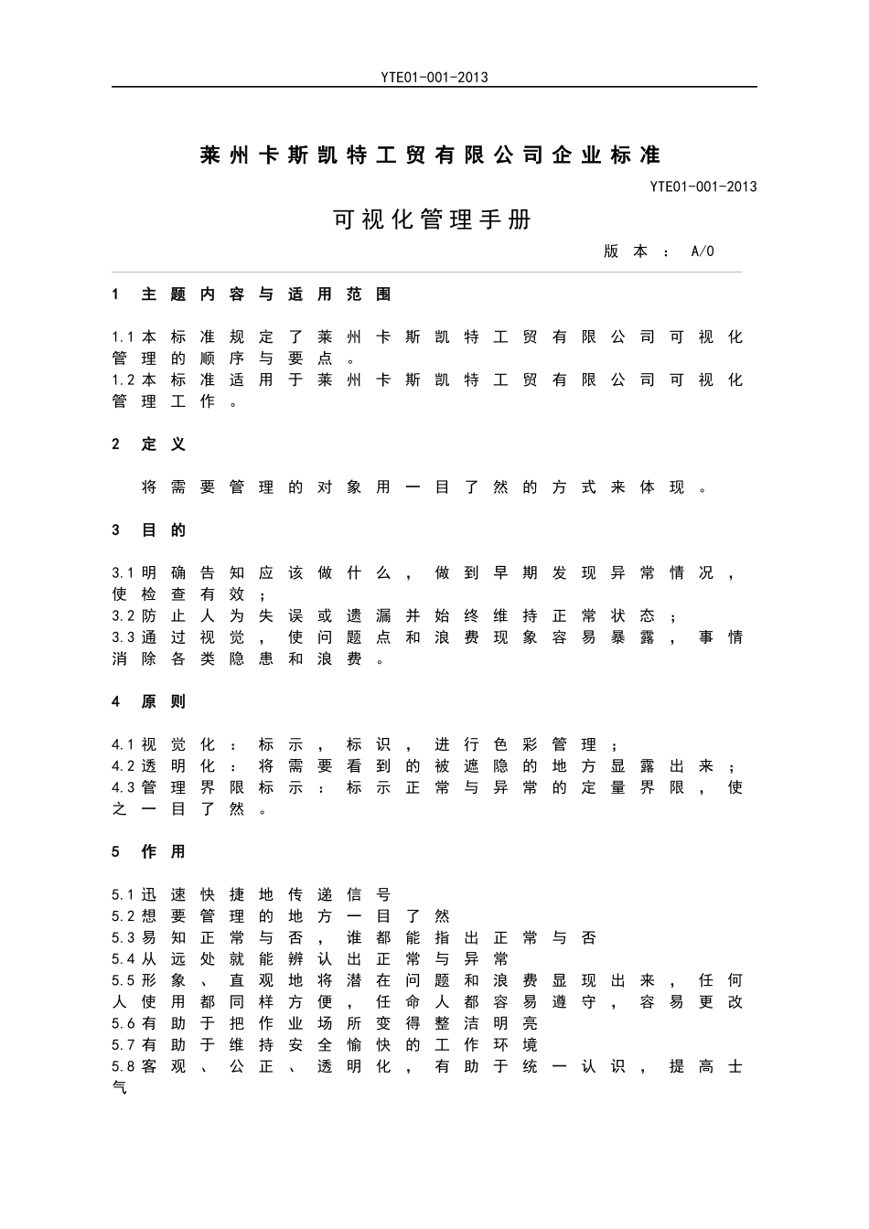 某工贸有限公司可视化管理手册_第1页