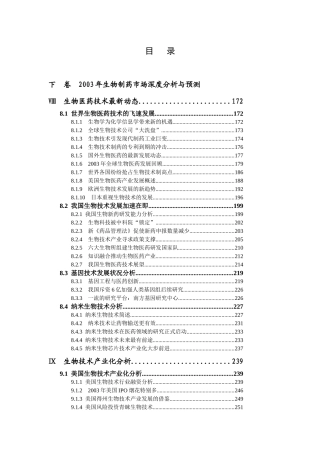 某年度生物制药市场深度分析与预测报告