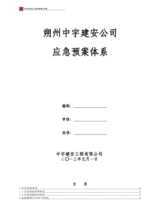 某工程公司应急预案体系