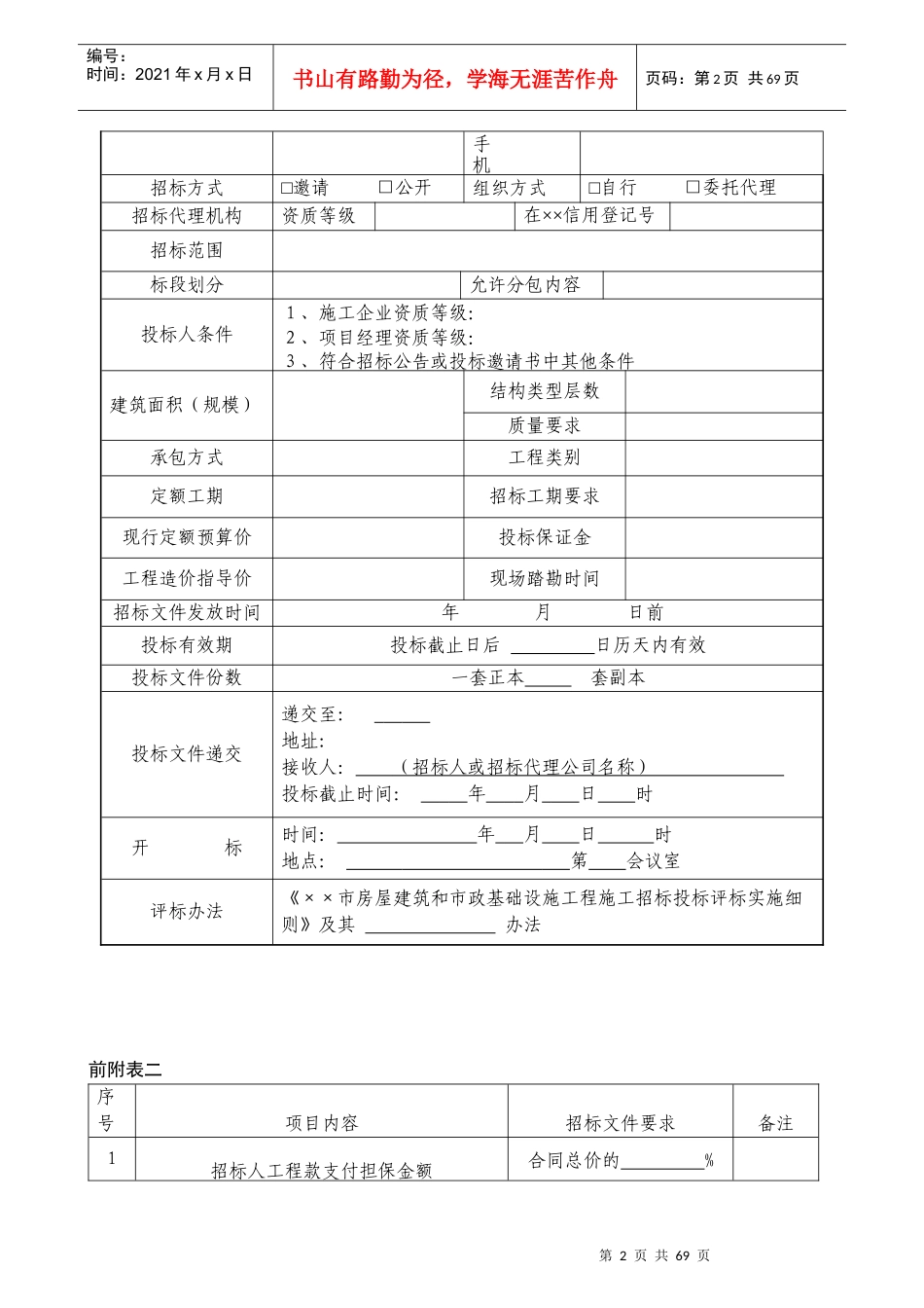 某市建设工程招标范本_第3页