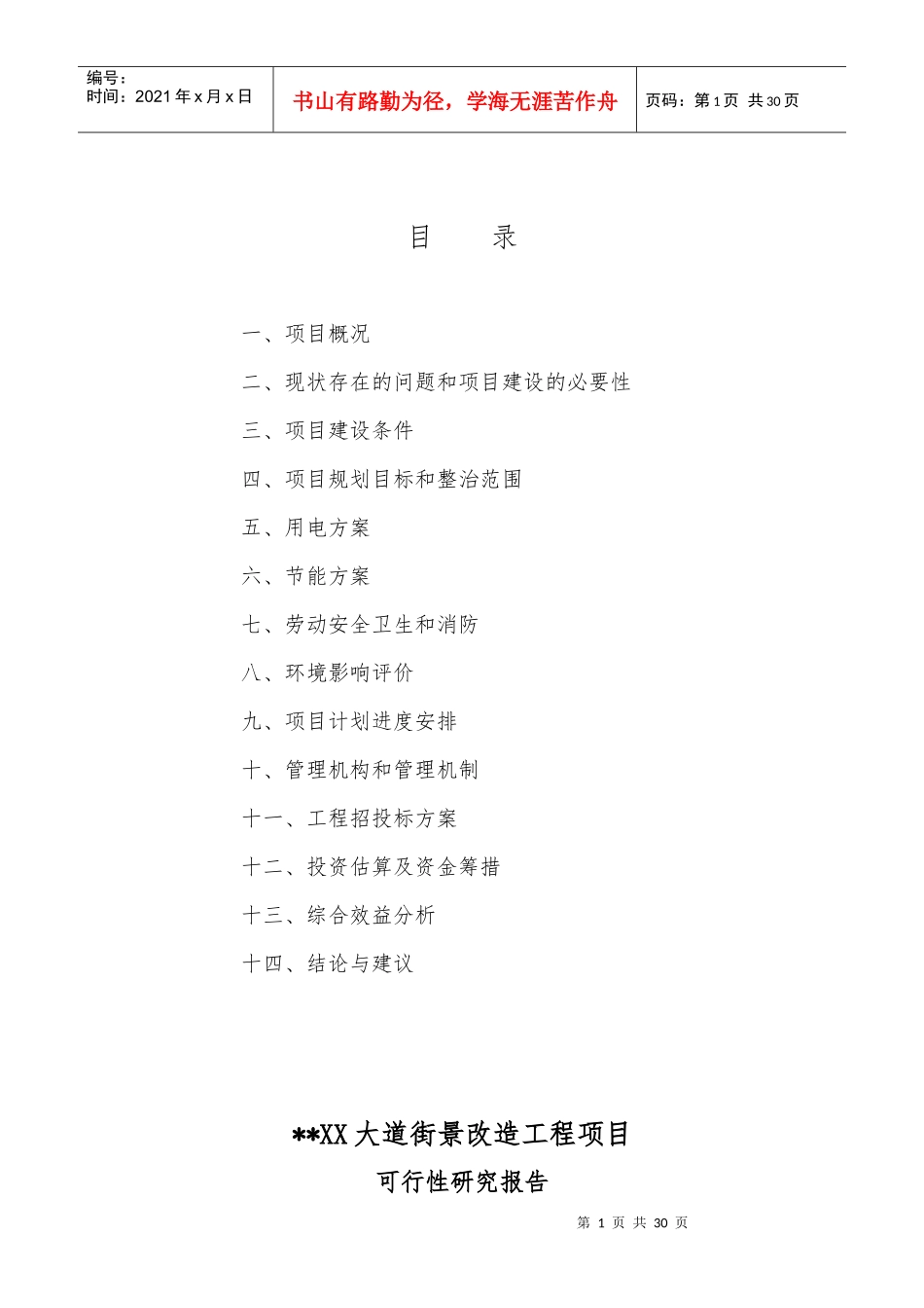 某大道街景改造工程项目可行性研究报告_第2页