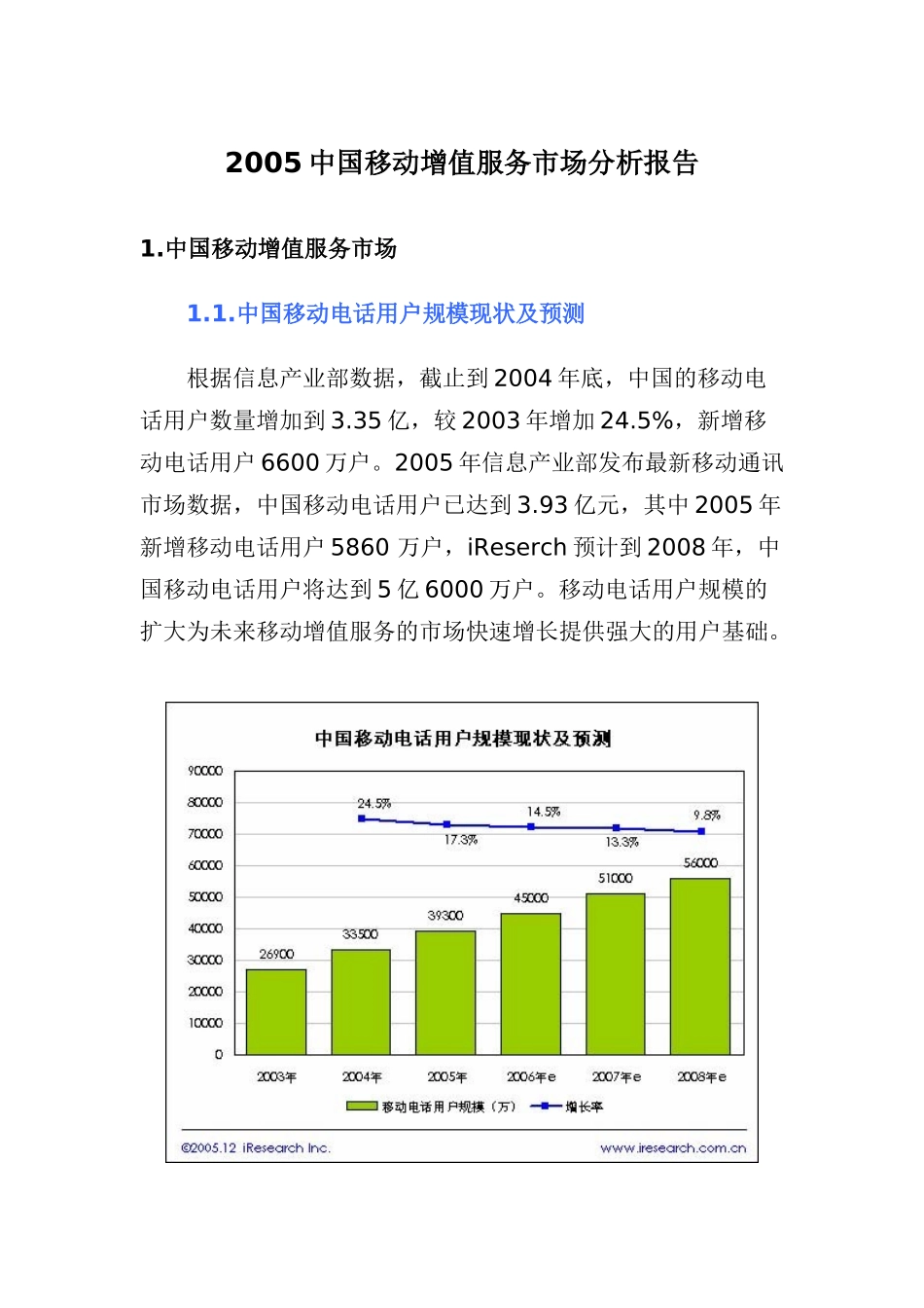 某年中国移动增值服务市场分析报告_第1页