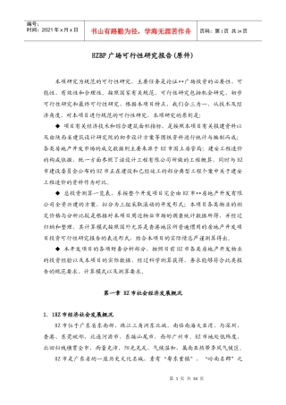 某广场可行性研究报告(doc 34页)