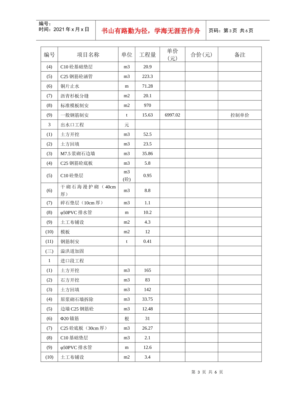 某小型病险水库除险加固工程施工招标补遗_第3页