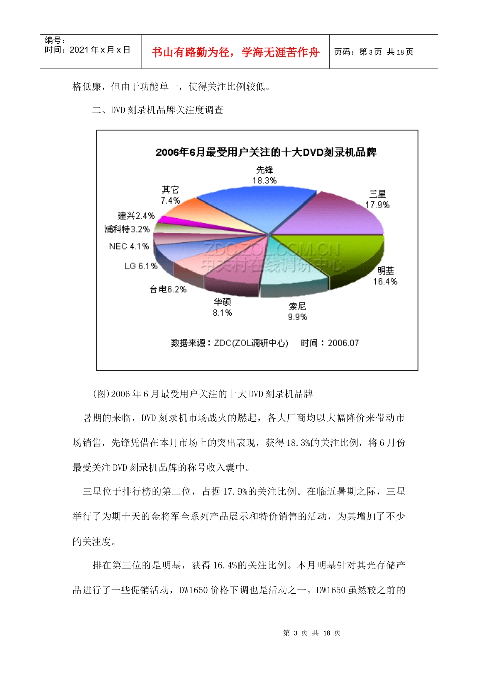 某年度DVD刻录机市场品牌关注调查报告_第3页