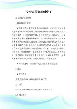 安全风险管理制度完整篇.doc