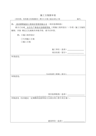 某市土建总承包工程安全生产事故应急救援预案