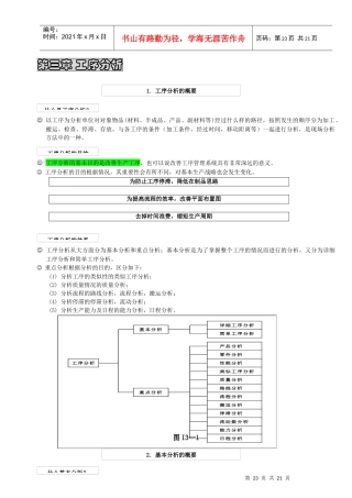 某工程工序管理分析知识
