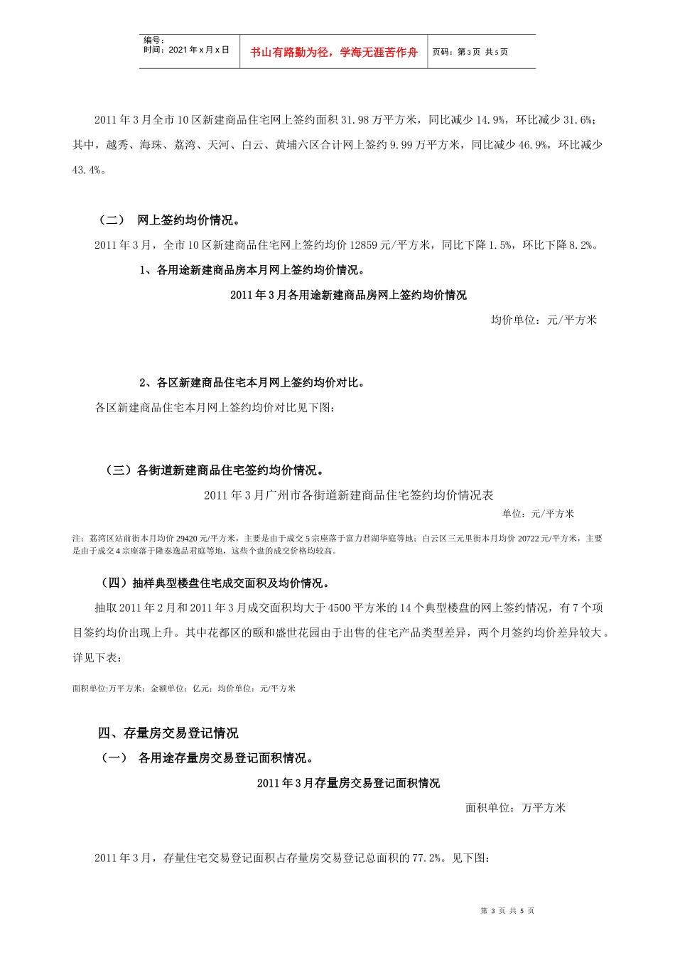 某年3月广州市10区房地产市场运行情况报告_第3页