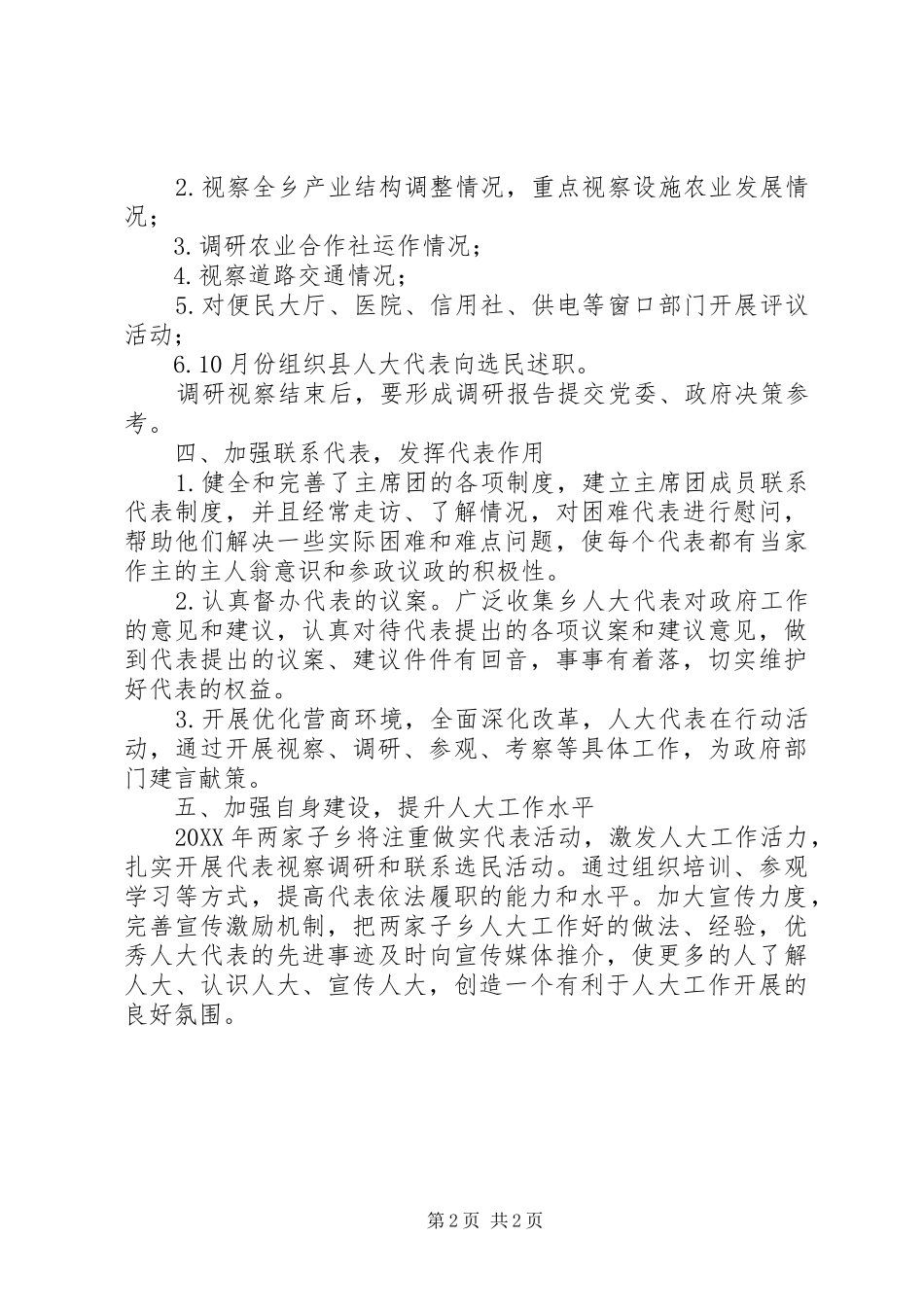 乡镇人大工作计划_第2页