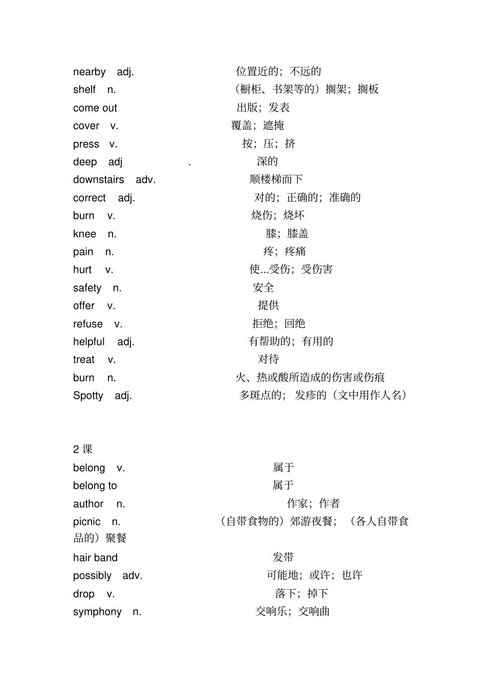 山东教育出版社鲁教版九年级英语单词表_第2页