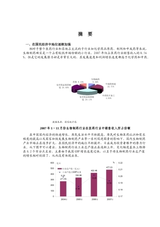某年度生物制药行业市场供需分析及预测(135