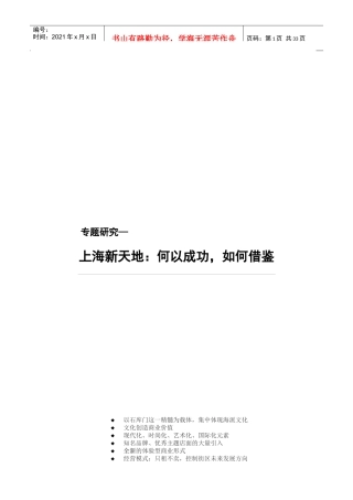 某市新天地商业模式分析
