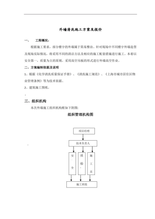外墙清洗工程方案和报价