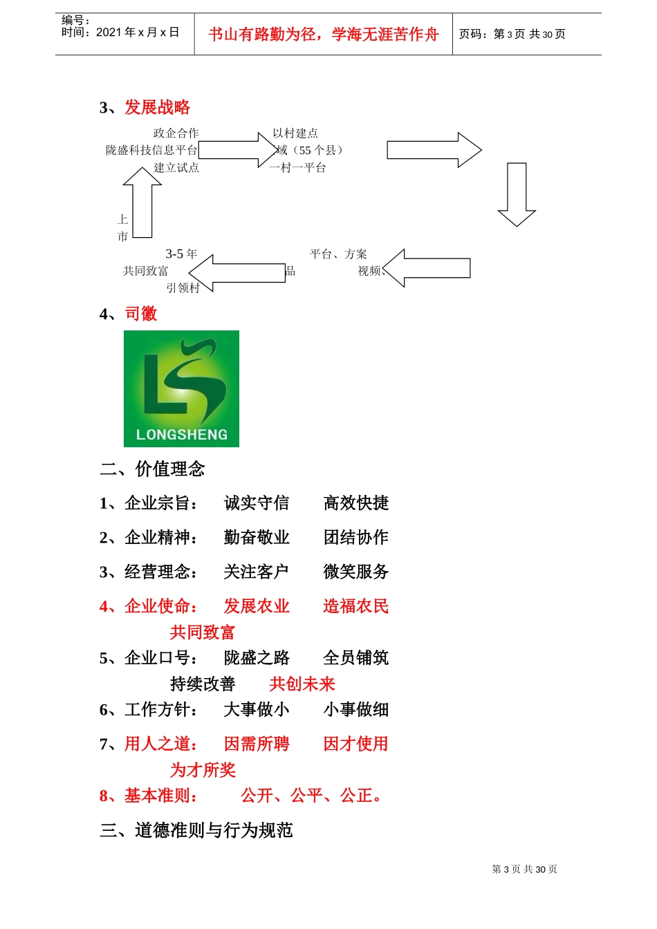 某某科技推广股份有限公司员工手册_第3页