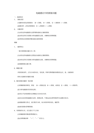 (含答案)电磁感应中的图象问题