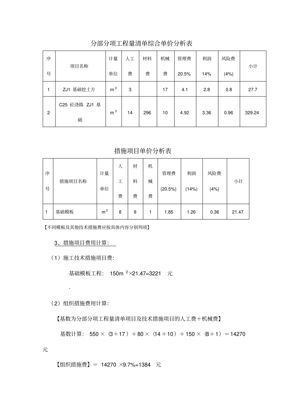 (建筑工程管理)综合单价法和工料单价法工程费用计算示例精编_第3页