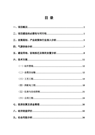 某某天然气加气母站工程项目申请报告评估报告1