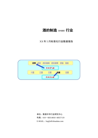某某年酒的制造行业报告