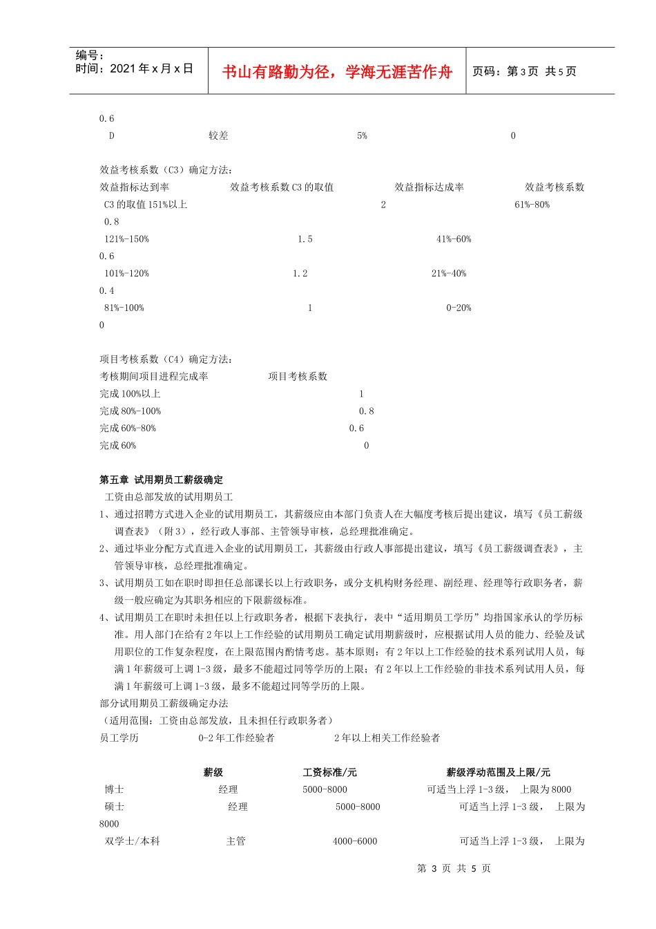 某服装公司薪资管理制度_第3页
