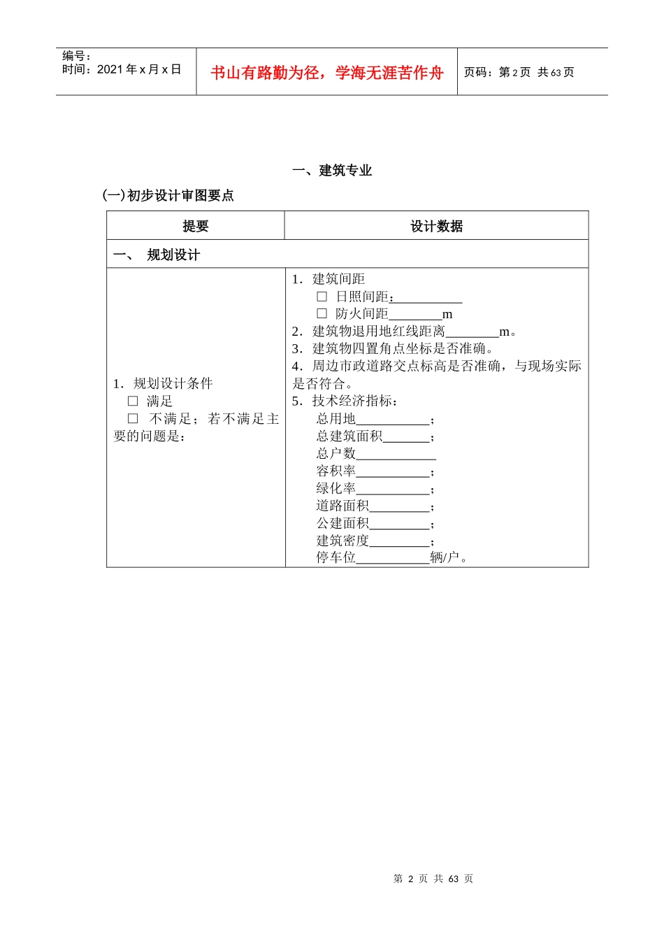 某投资有限公司设计管理审图控制要点_第2页