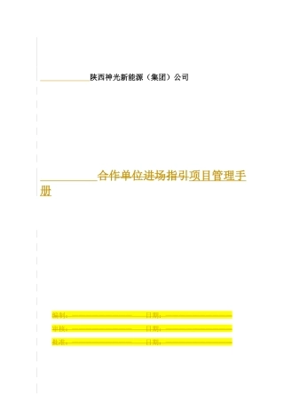 某新能源公司项目管理手册