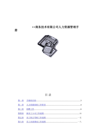 某某企业人力资源部管理手册