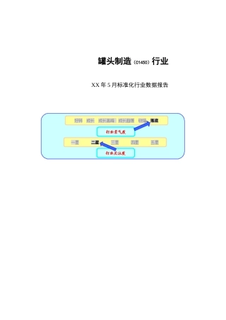 某某年罐头制造行业报告