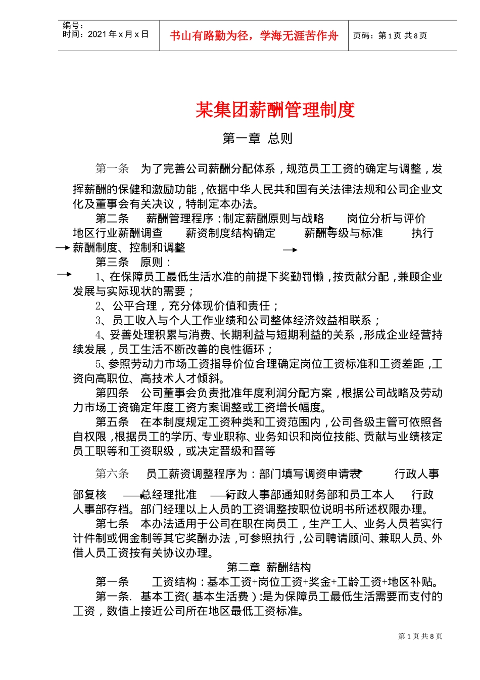 某某集团薪酬管理制度_第1页