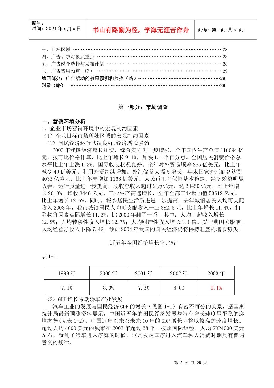 某汽车君威的广告策划方案_第3页