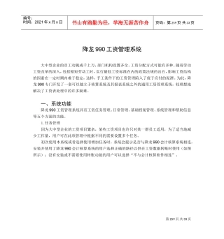 某某公司工资管理系统手册