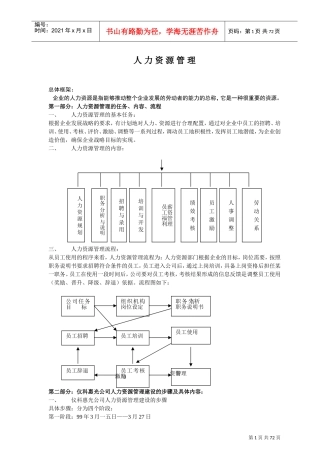某某公司人力资源管理综合手册