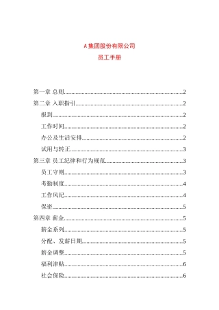 某某集团公司员工行为规范手册
