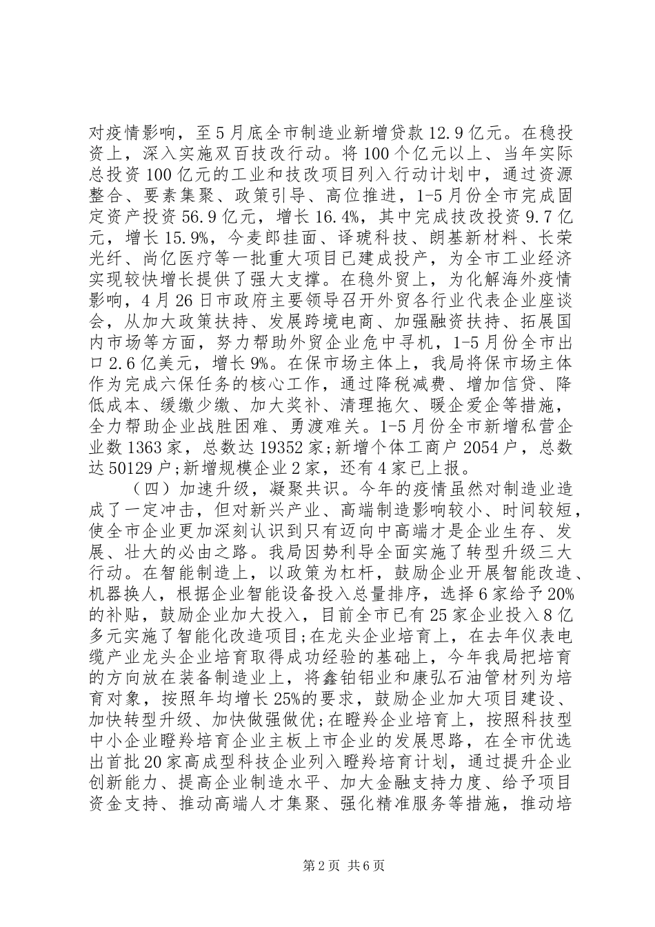 市经信局上半年工作总结和下半年工作安排_第2页