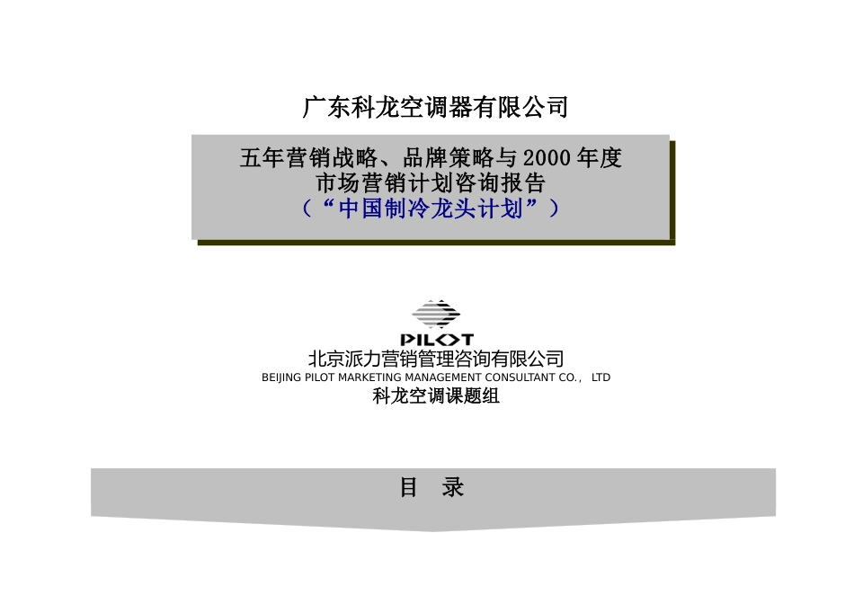 某某空调五年战略品牌策略(doc 99页)_第1页