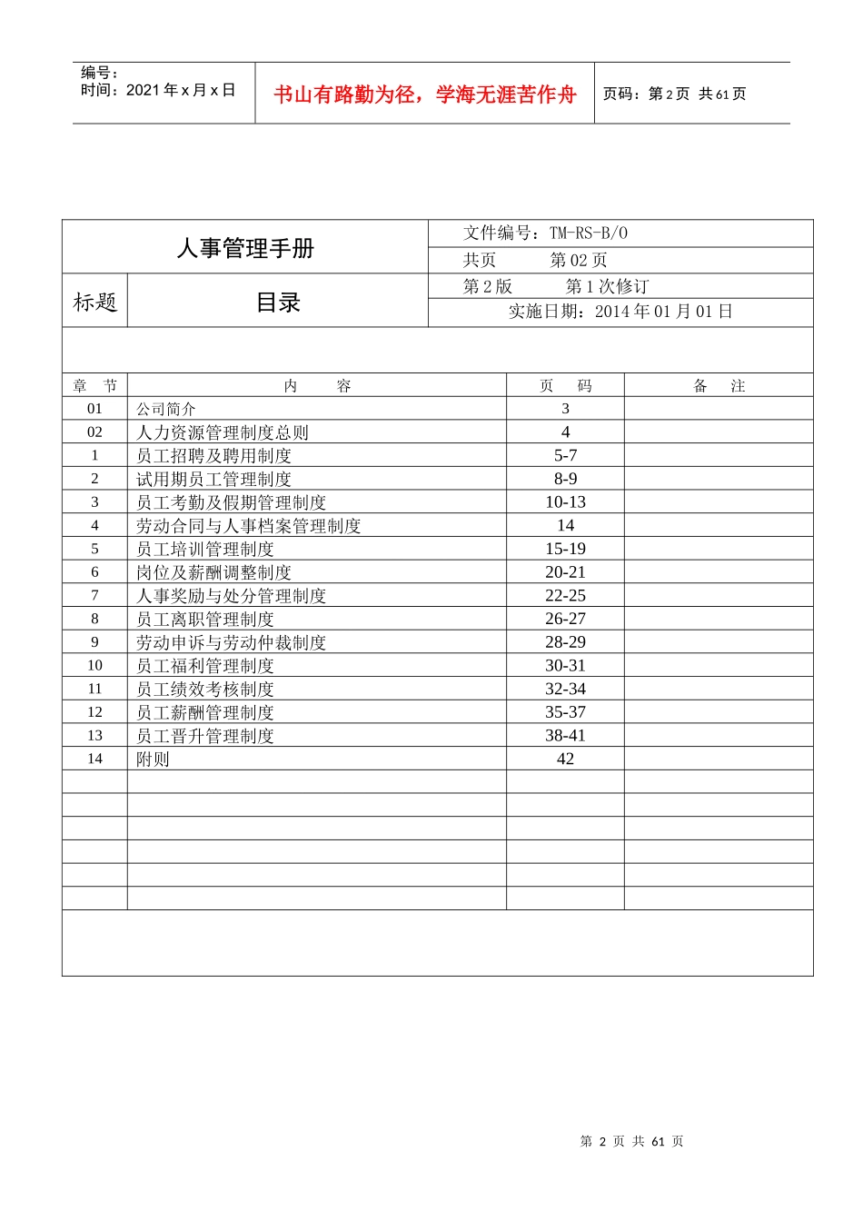 某机电设备有限公司人事管理手册_第2页