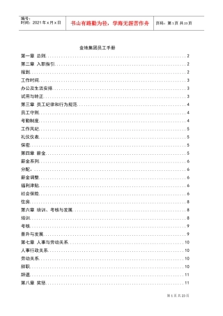 某某公司员工管理标准手册