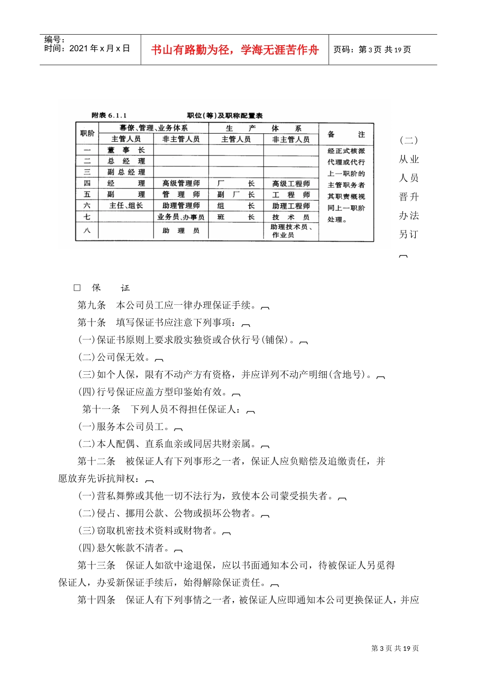 某某公司人事管理规章_第3页