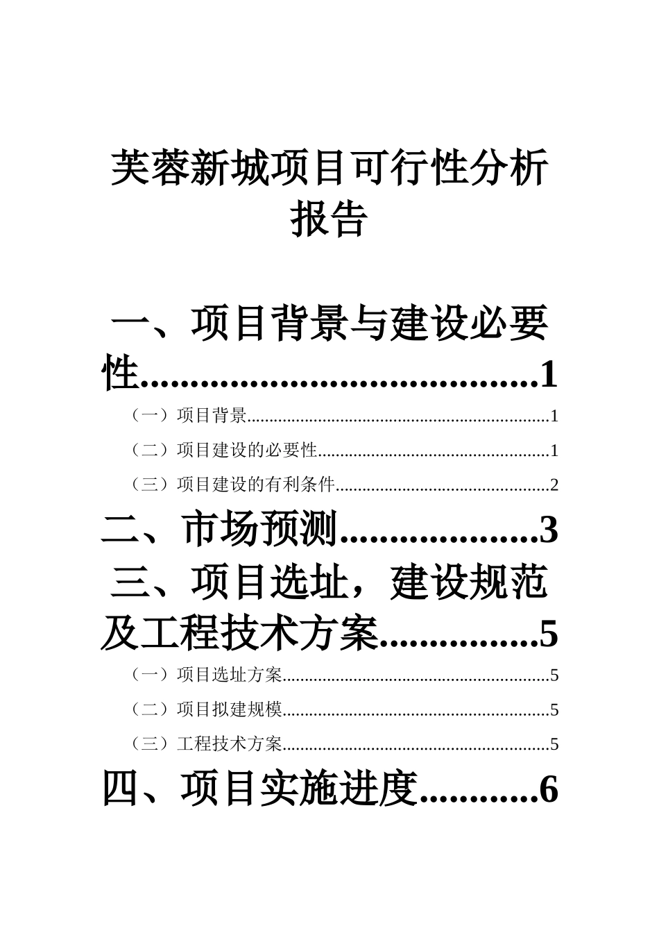 某新城项目可行性分析报告_第1页