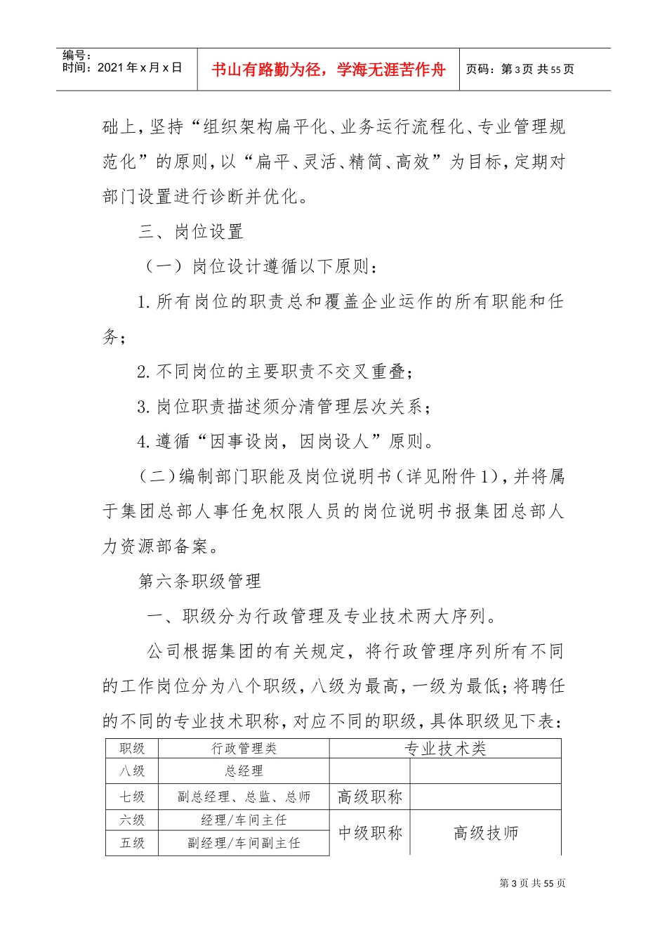 某某纸业公司人力资源管理实施细则_第3页
