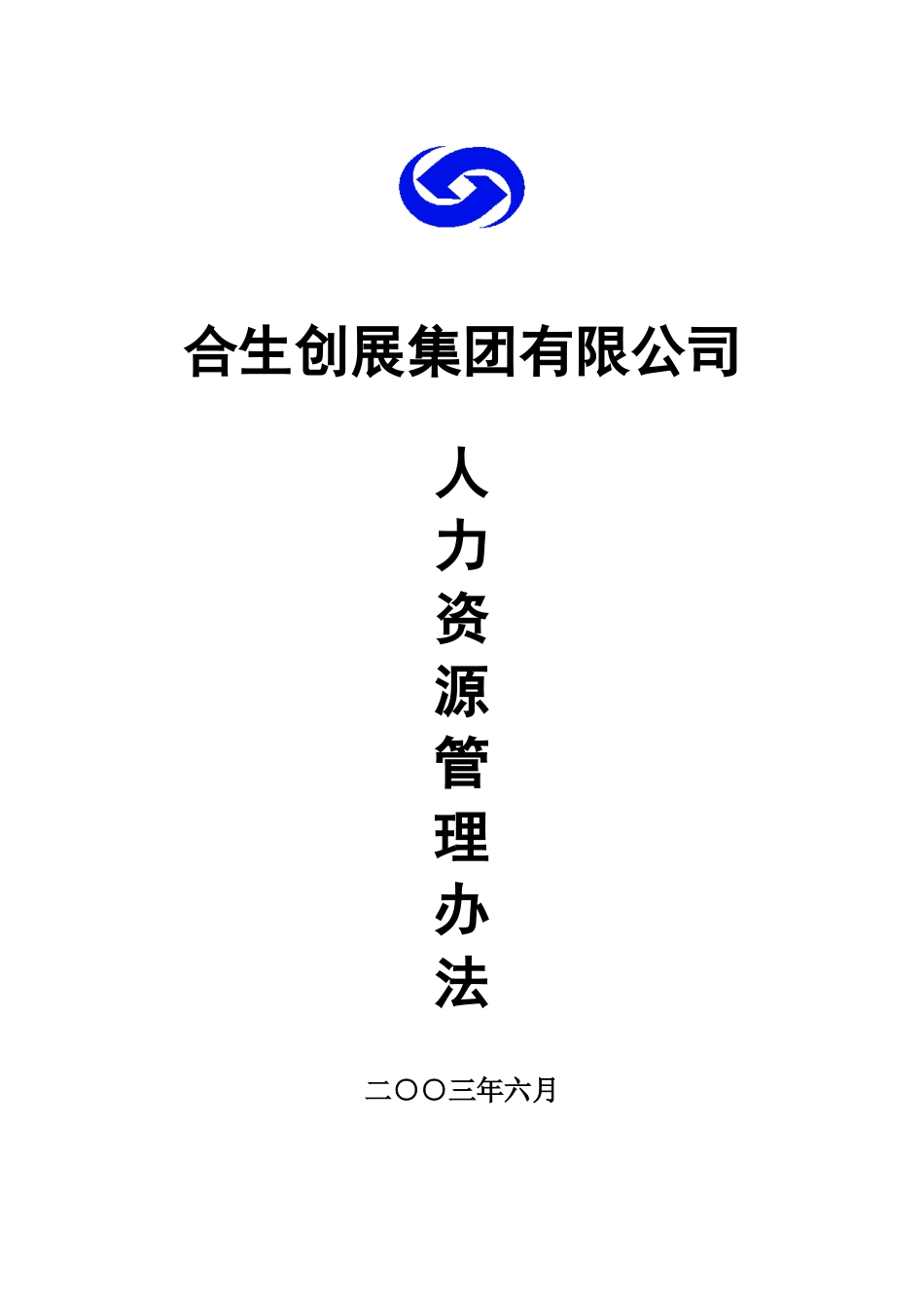 某某集团人力资源管理办法_第1页