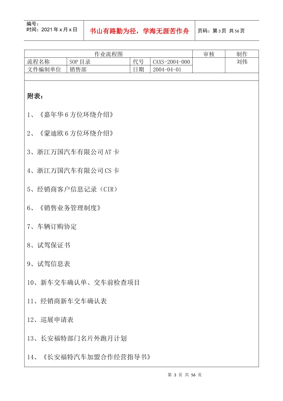 某汽车公司销售部标准作业流程分析_第3页