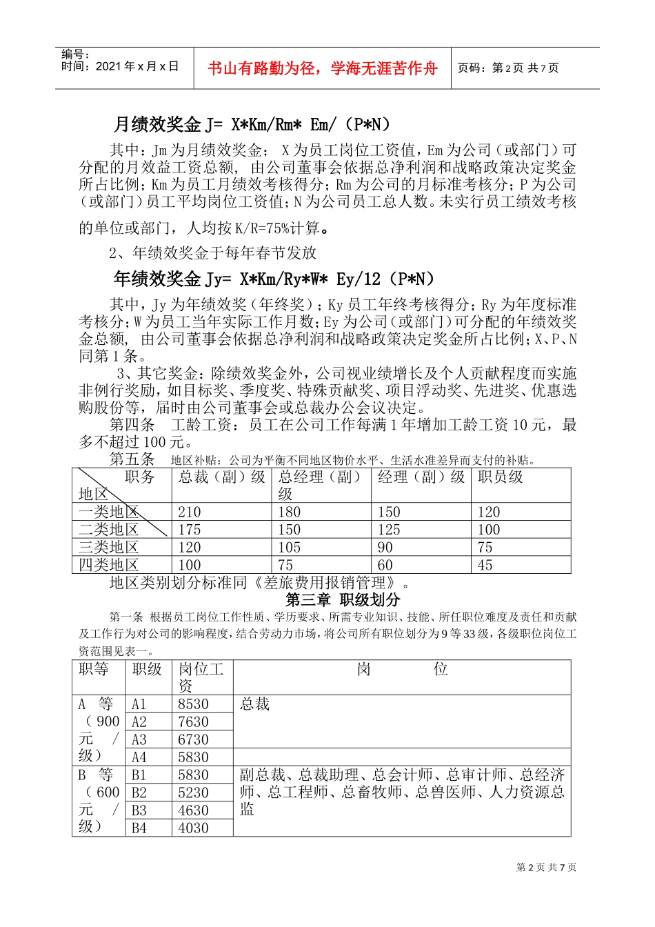 某某公司薪酬管理准则_第2页