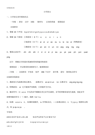 小学初中及高中各学科重点难点