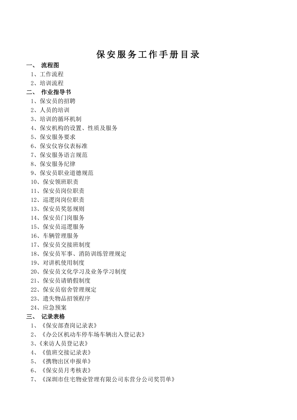 某某物业公司保安服务工作手册_第2页