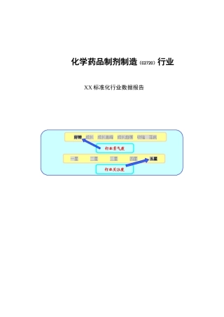某某年化学药品制剂制造行业报告