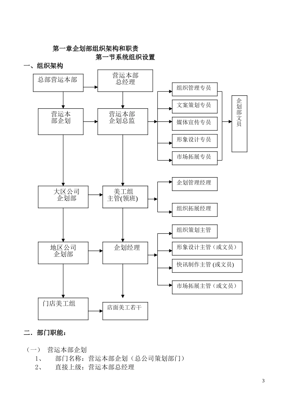 某某公司企划部工作职责与手册_第3页