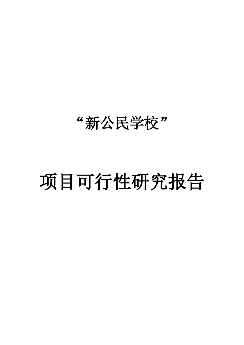 某民办学校可行性研究报告_第1页