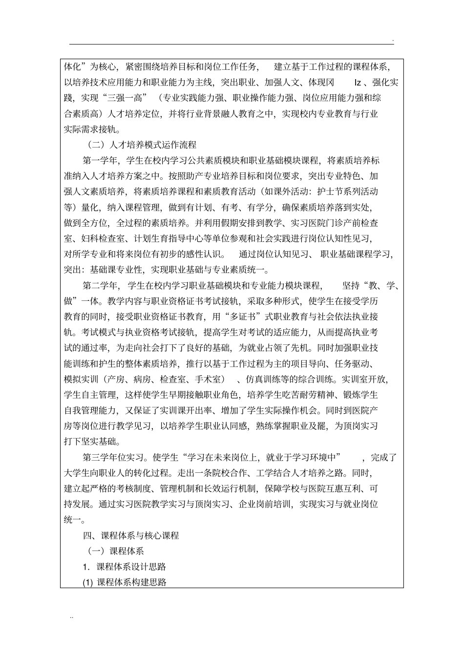 助产专业人才培养方案_第3页